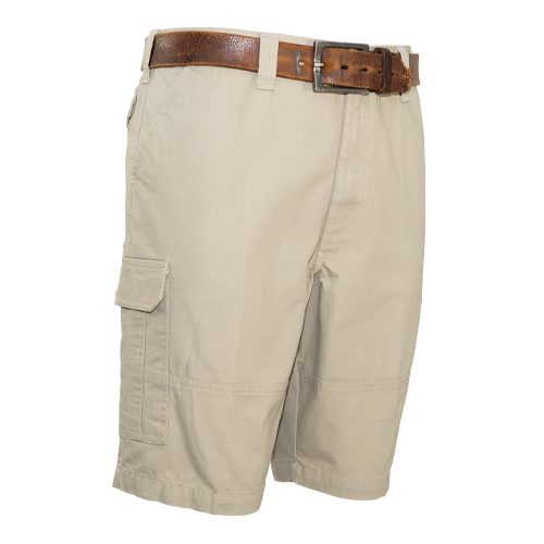 Fixed Waist Canvas Cargo Bermuda