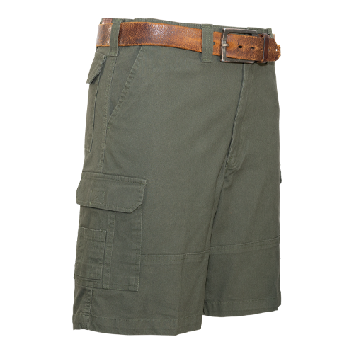 Fixed Waist Stretch Canvas Bermuda