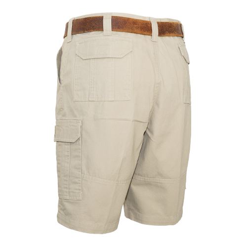 Fixed Waist Canvas Cargo Bermuda