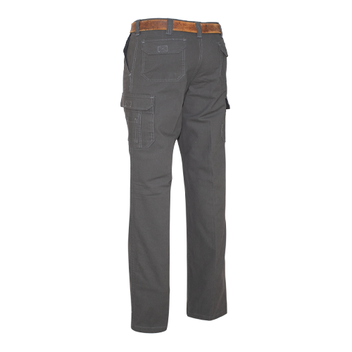 Fixed Waist Stretch Cargo Canvas Pants