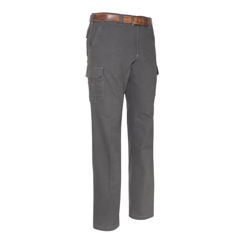 Fixed Waist Stretch Cargo Canvas Pants