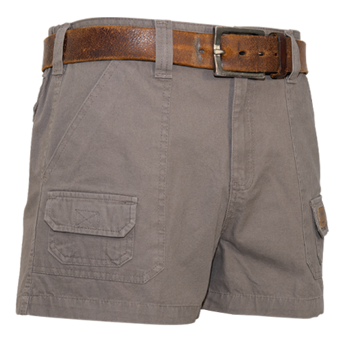 Half Elastic Canvas Shortie Short